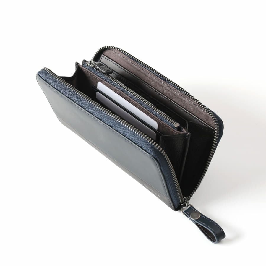 MOUSTACHE ラウンド長財布 プルアップ牛革×牛革 DDP-0425