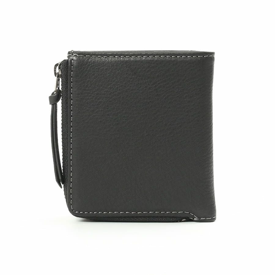 DOUBLES 二つ折り財布 一毛牛手塗り加工×牛革 DTS-1420