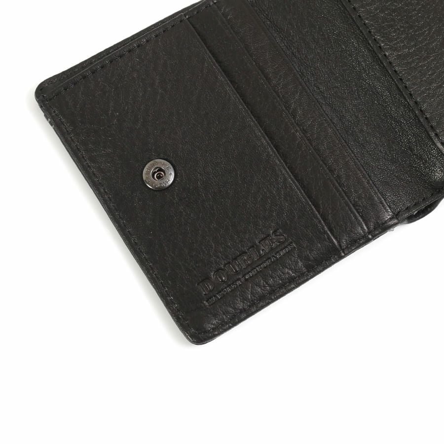 DOUBLES 二つ折り財布 一毛牛手塗り加工×牛革 DTS-1420