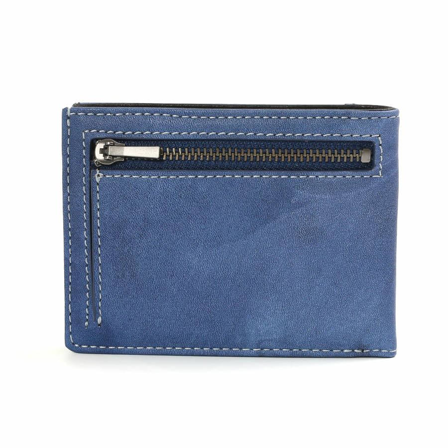 DOUBLES 二つ折り財布 一毛牛手塗り加工×牛革 DTS-1421