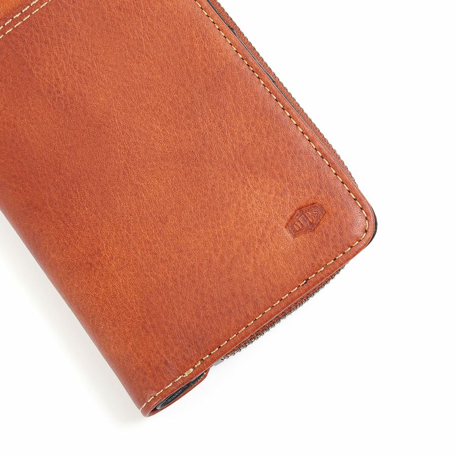  DOUBLES 深札入れ 一毛牛手塗り加工×牛革 DTS-1422