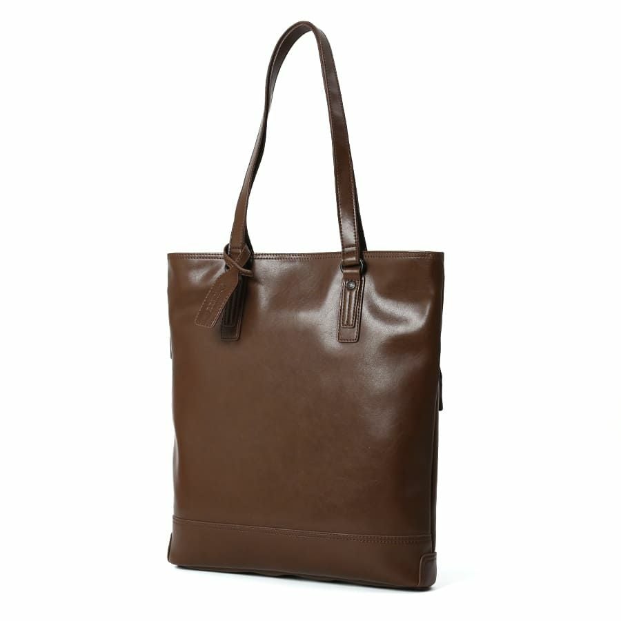 DOUBLES 薄マチ縦型トートバッグ ボンデッドレザーファイバ KGH-1082