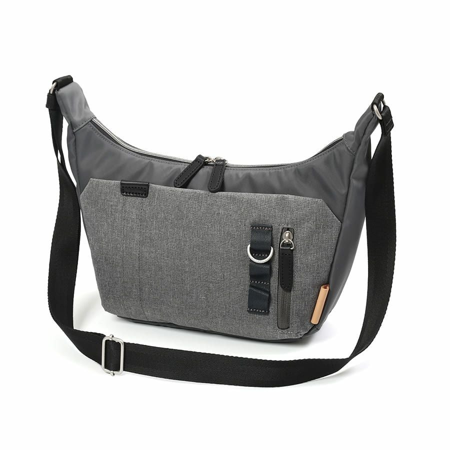 MOUSTACHE ショルダーバッグミニ 高密ポリエステル×杢調ポリエステル×牛革 BET-0340