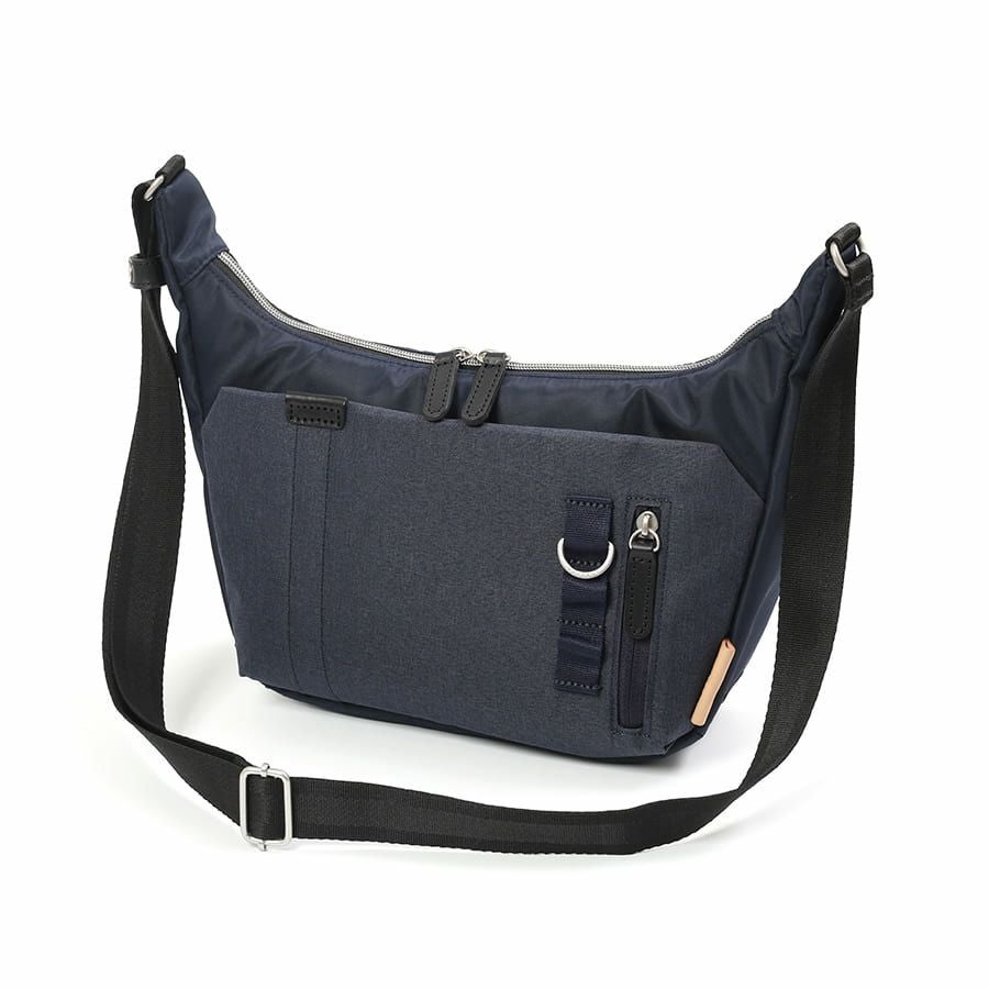 MOUSTACHE ショルダーバッグミニ 高密ポリエステル×杢調ポリエステル×牛革 BET-0340