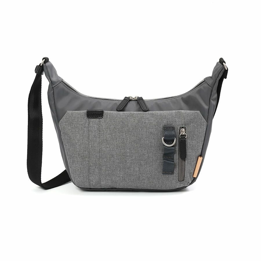 MOUSTACHE ショルダーバッグミニ 高密ポリエステル×杢調ポリエステル×牛革 BET-0340