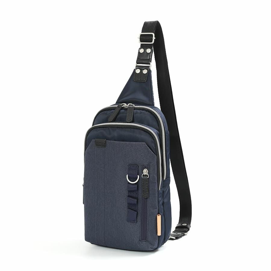 MOUSTACHE ボディバッグ 高密ポリエステル×杢調ポリエステル×牛革 BET-0341