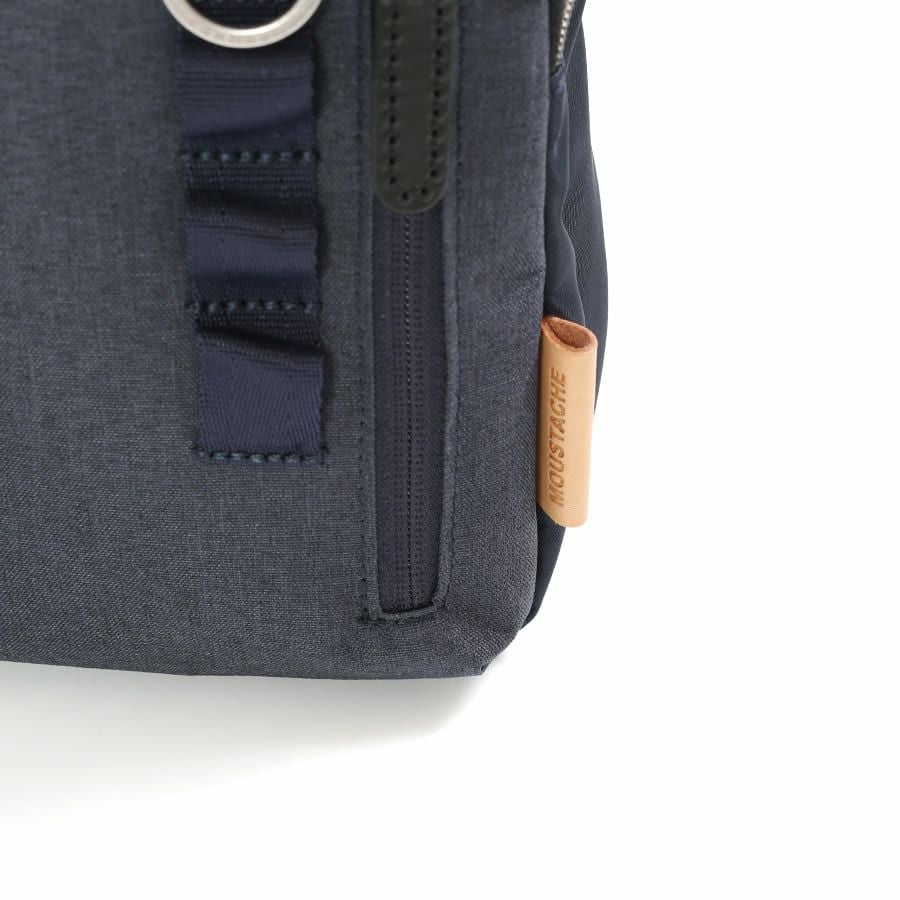 MOUSTACHE ボディバッグ 高密ポリエステル×杢調ポリエステル×牛革 BET-0341