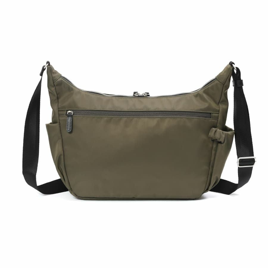 MOUSTACHE ショルダーバッグ 高密ポリエステル×杢調ポリエステル×牛革 BET-0342