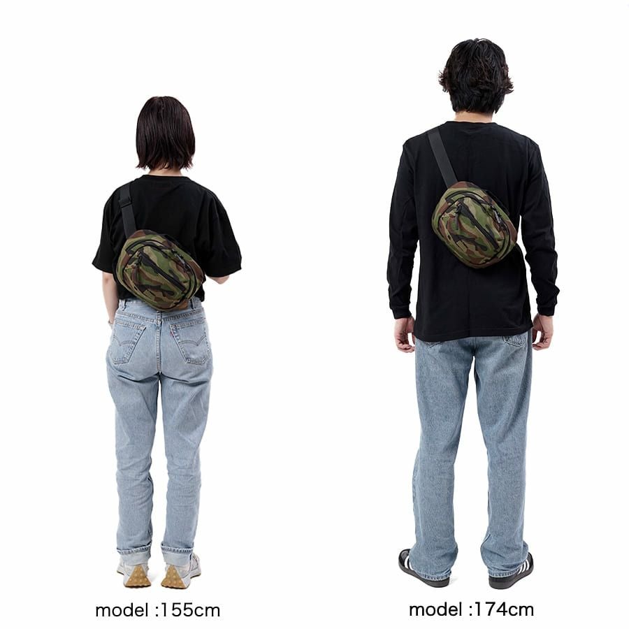 BOKU HA TANOSII ボディバッグ、ウエストバッグ コーデュラナイロン×牛革 JBG-2002