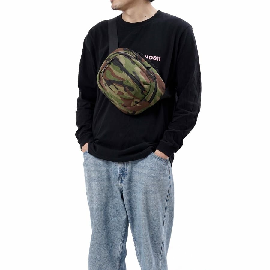 BOKU HA TANOSII ボディバッグ、ウエストバッグ コーデュラナイロン×牛革 JBG-2002