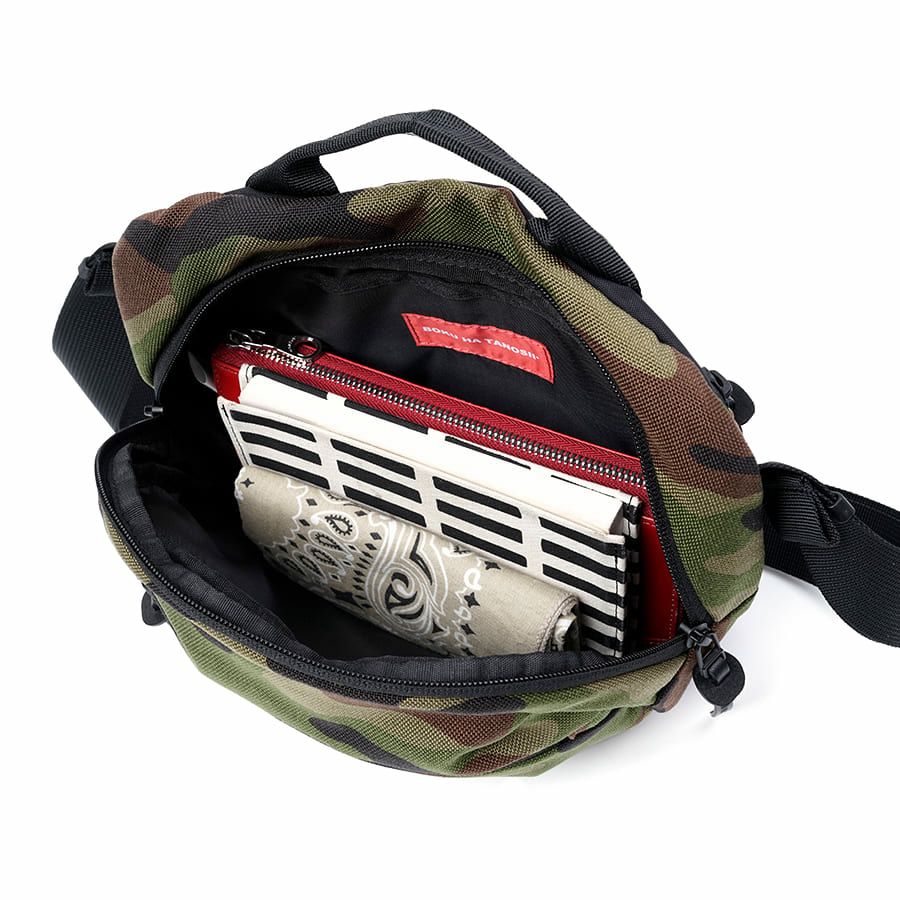 BOKU HA TANOSII ボディバッグ、ウエストバッグ コーデュラナイロン×牛革 JBG-2002