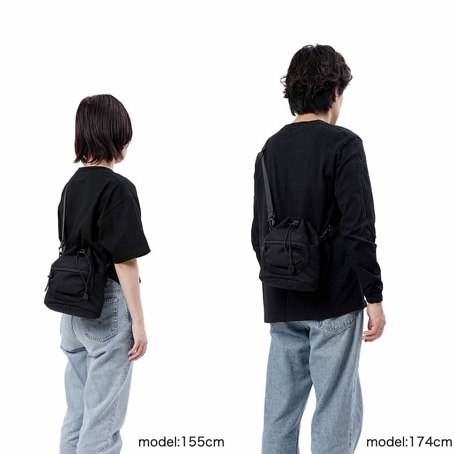 BOKU HA TANOSII 巾着2wayショルダーバッグ コーデュラナイロン×牛革 JBG-2003