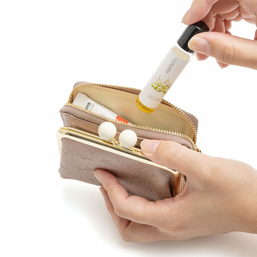 ESSENCE OF POISON 【WEB限定】【カエル】がま口二つ折り財布 牛革 DES-3502N