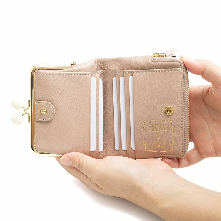 ESSENCE OF POISON 【WEB限定】【カエル】がま口二つ折り財布 牛革 DES-3502N