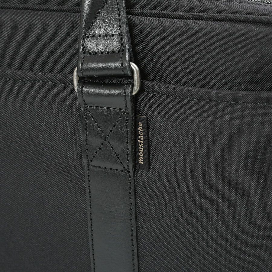 moustache on time 2層ブリーフケース 杢調ポリエステル×牛革 JWT-2830