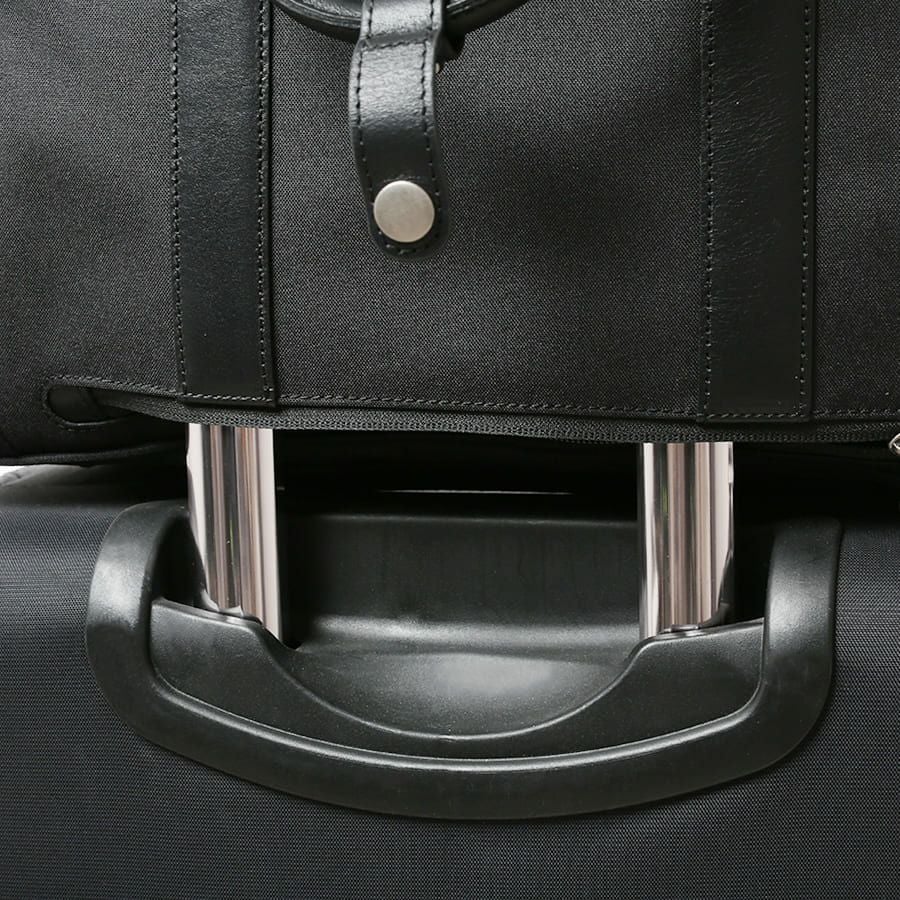 moustache on time 2層ブリーフケース 杢調ポリエステル×牛革 JWT-2830