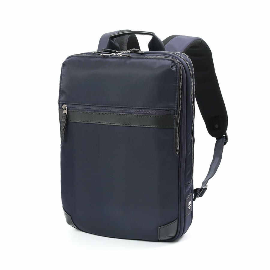 moustache on time ビジネスリュック 高密度ナイロンツイル×イタリアンヌメ牛革 BNO-2870