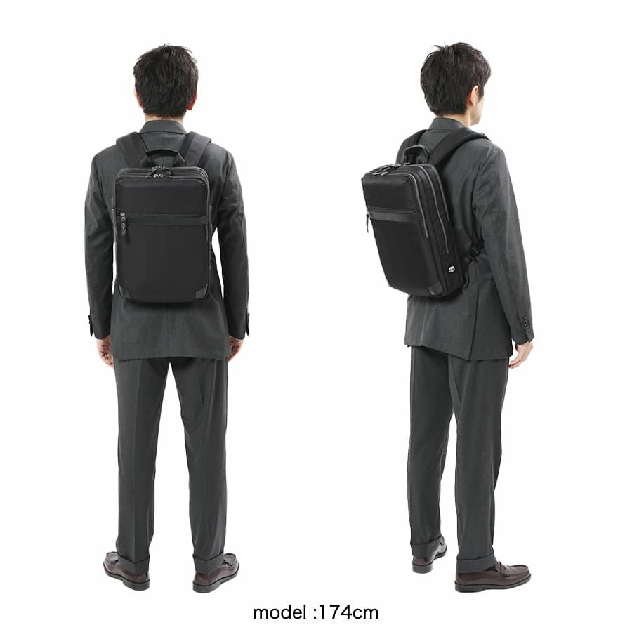 moustache on time ビジネスリュック 高密度ナイロンツイル×イタリアンヌメ牛革 BNO-2870