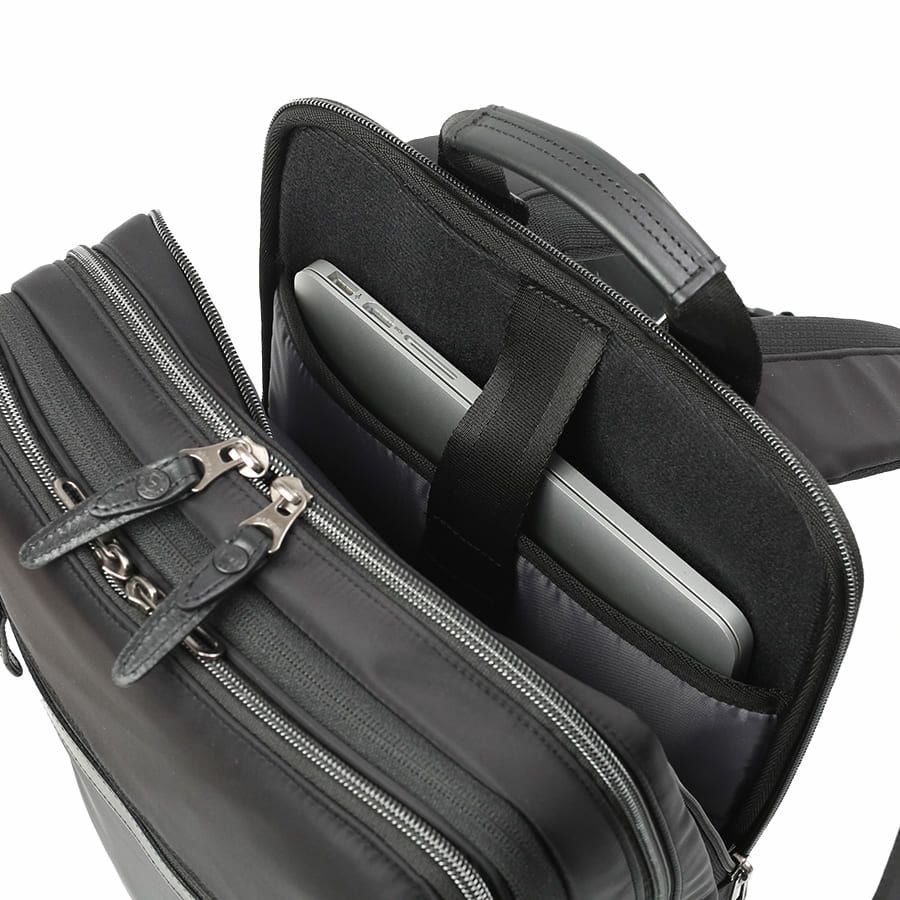 moustache on time ビジネスリュック 高密度ナイロンツイル×イタリアンヌメ牛革 BNO-2870