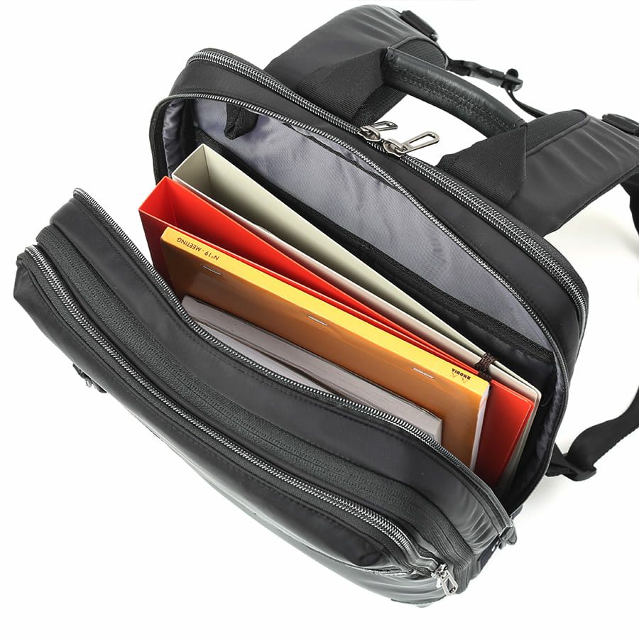 moustache on time ビジネスリュック 高密度ナイロンツイル×イタリアンヌメ牛革 BNO-2870