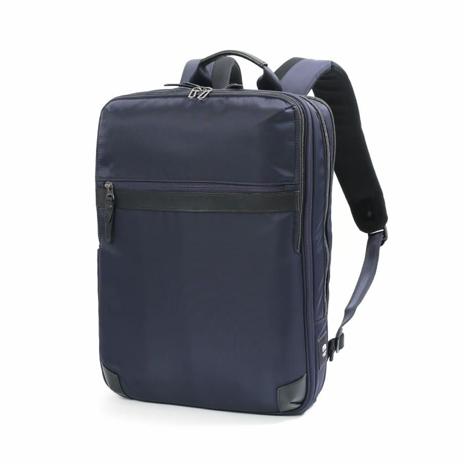 moustache on time ビジネスリュック 高密度ナイロンツイル×イタリアンヌメ牛革 BNO-2871