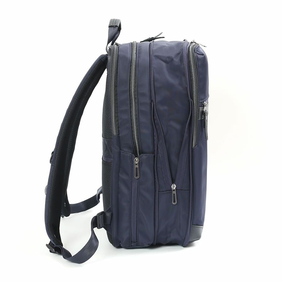 moustache on time ビジネスリュック 高密度ナイロンツイル×イタリアンヌメ牛革 BNO-2871