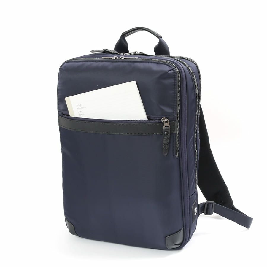 moustache on time ビジネスリュック 高密度ナイロンツイル×イタリアンヌメ牛革 BNO-2871