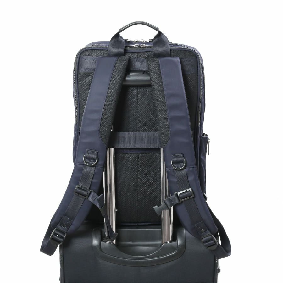 moustache on time ビジネスリュック 高密度ナイロンツイル×イタリアンヌメ牛革 BNO-2871