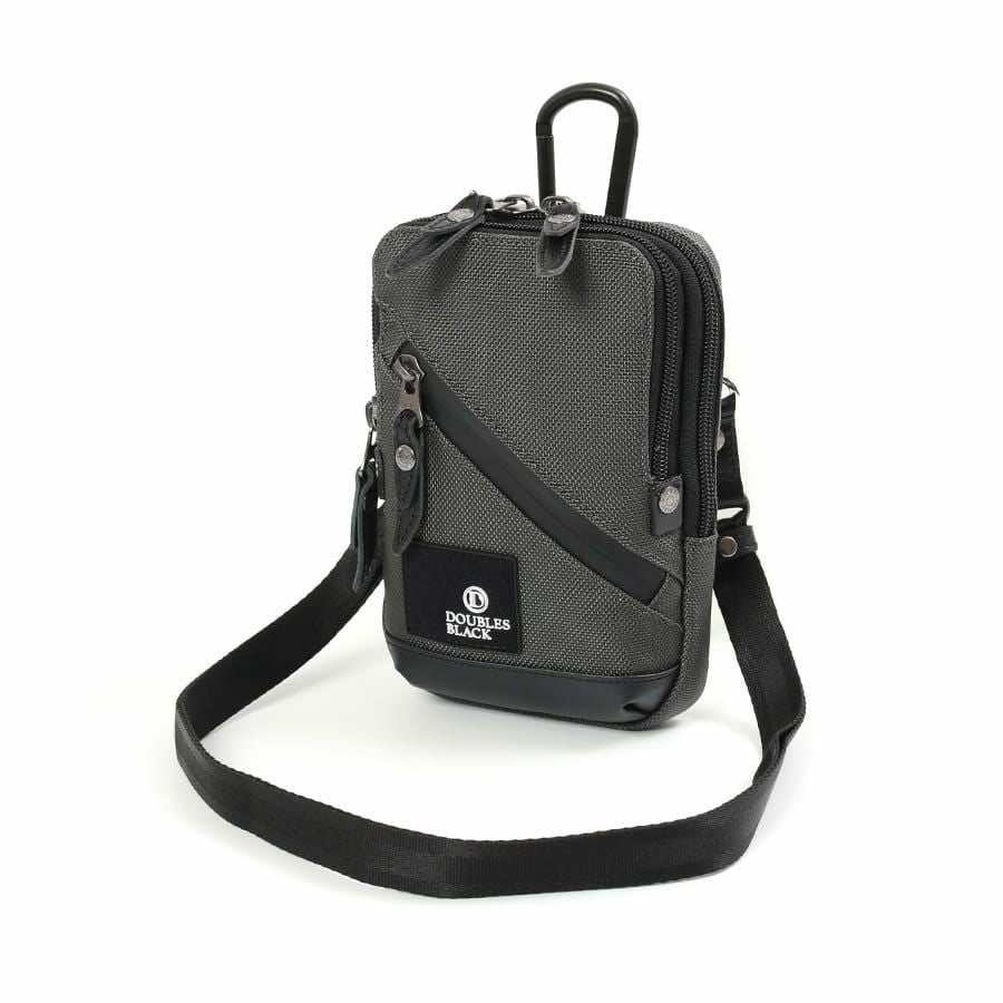 DOUBLES BLACK 2wayミニショルダー バリスティックナイロン×マットターポリン×牛革 JNB-3320