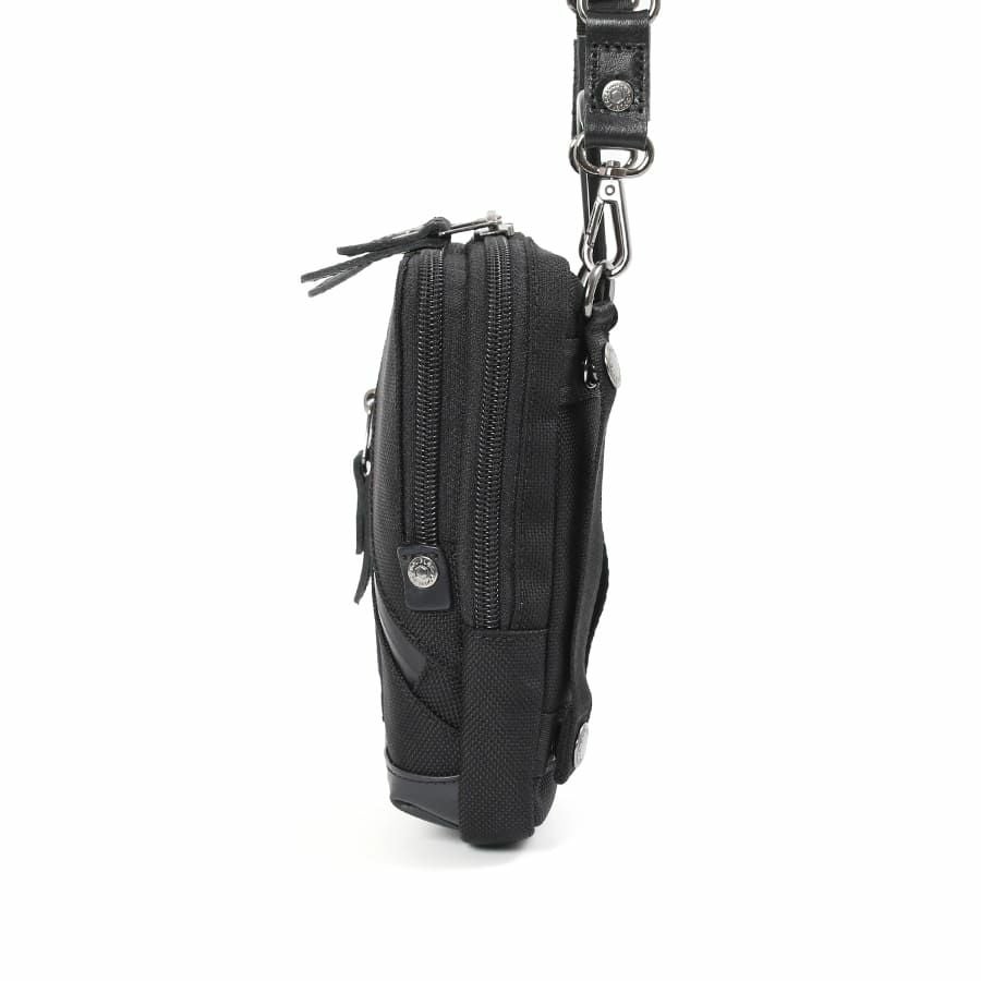 DOUBLES BLACK 2wayミニショルダー バリスティックナイロン×マットターポリン×牛革 JNB-3320