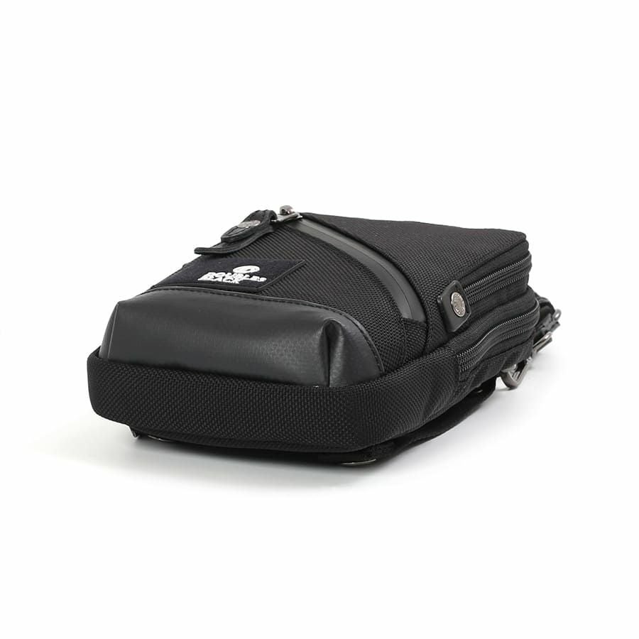 DOUBLES BLACK 2wayミニショルダー バリスティックナイロン×マットターポリン×牛革 JNB-3320