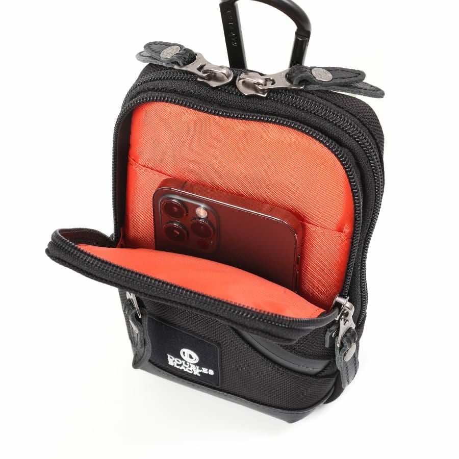 DOUBLES BLACK 2wayミニショルダー バリスティックナイロン×マットターポリン×牛革 JNB-3320