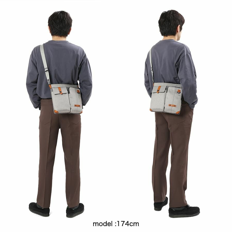 公式】 MOUSTACHE ショルダーバッグ ヘリンボーンポリエステル JHP