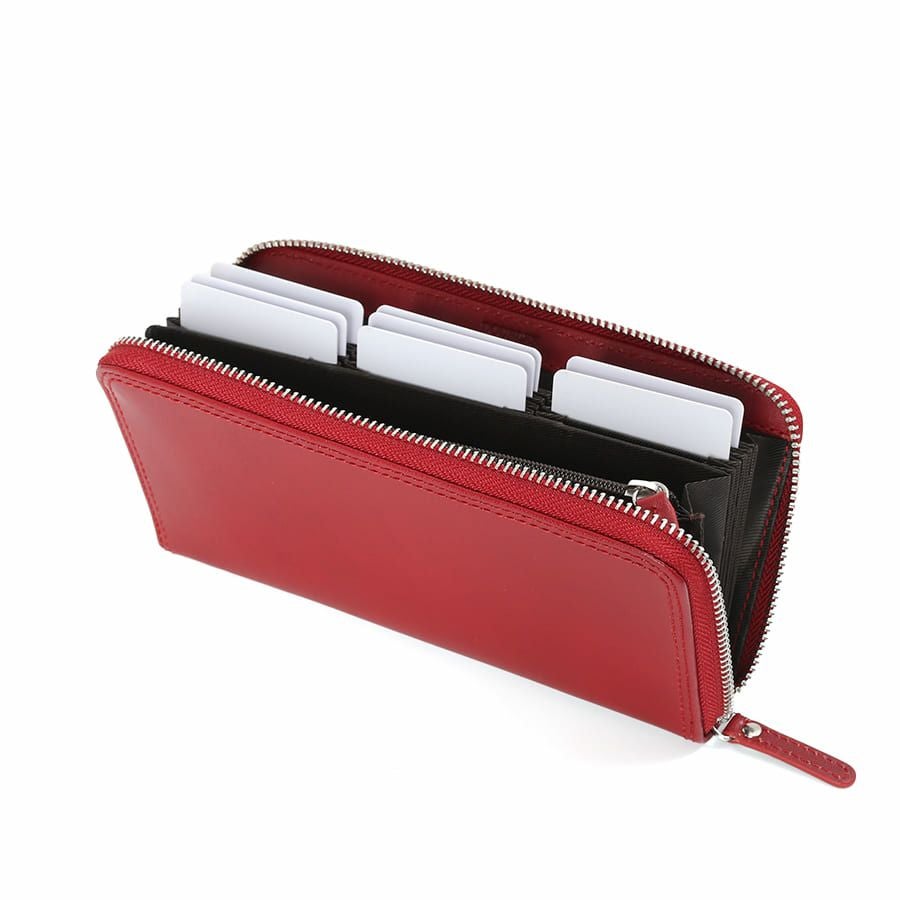 DOUBLES ラウンドファスナー長財布 イタリアン牛革 XAL-7673