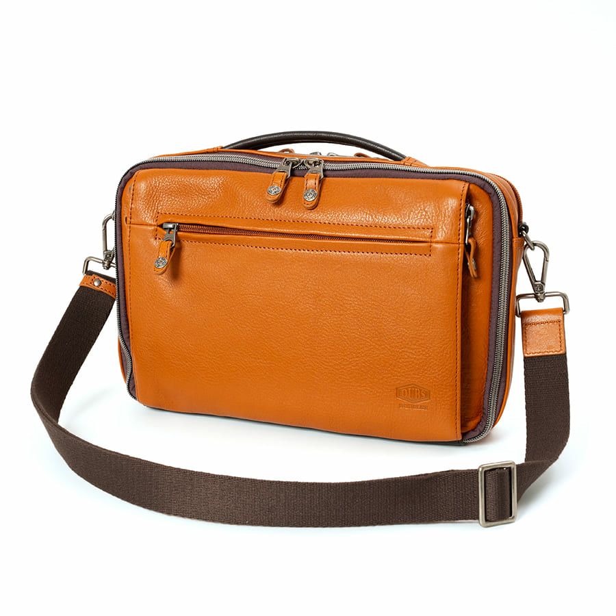 DOUBLES 2WAYクラッチショルダーバッグ 牛革×ポリエステル KWW-1345