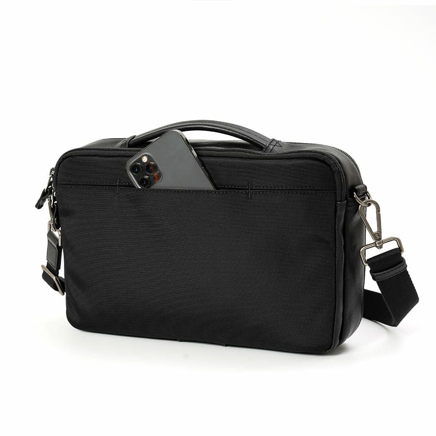 DOUBLES 2WAYクラッチショルダーバッグ 牛革×ポリエステル KWW-1345