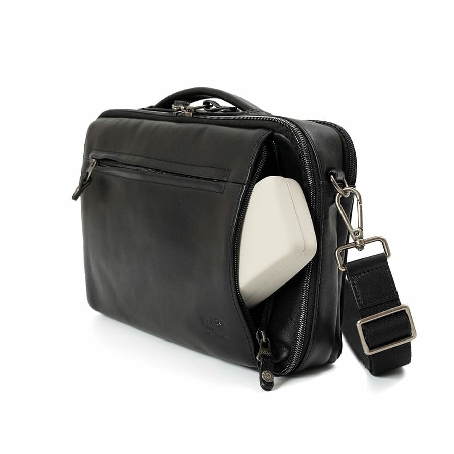 DOUBLES 2WAYクラッチショルダーバッグ 牛革×ポリエステル KWW-1345