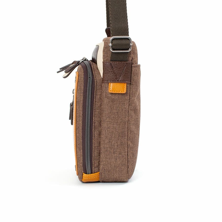 MOUSTACHE 縦型ミニショルダーバッグ シュリンク合皮×マット合皮×杢調ポリ JEX-4331