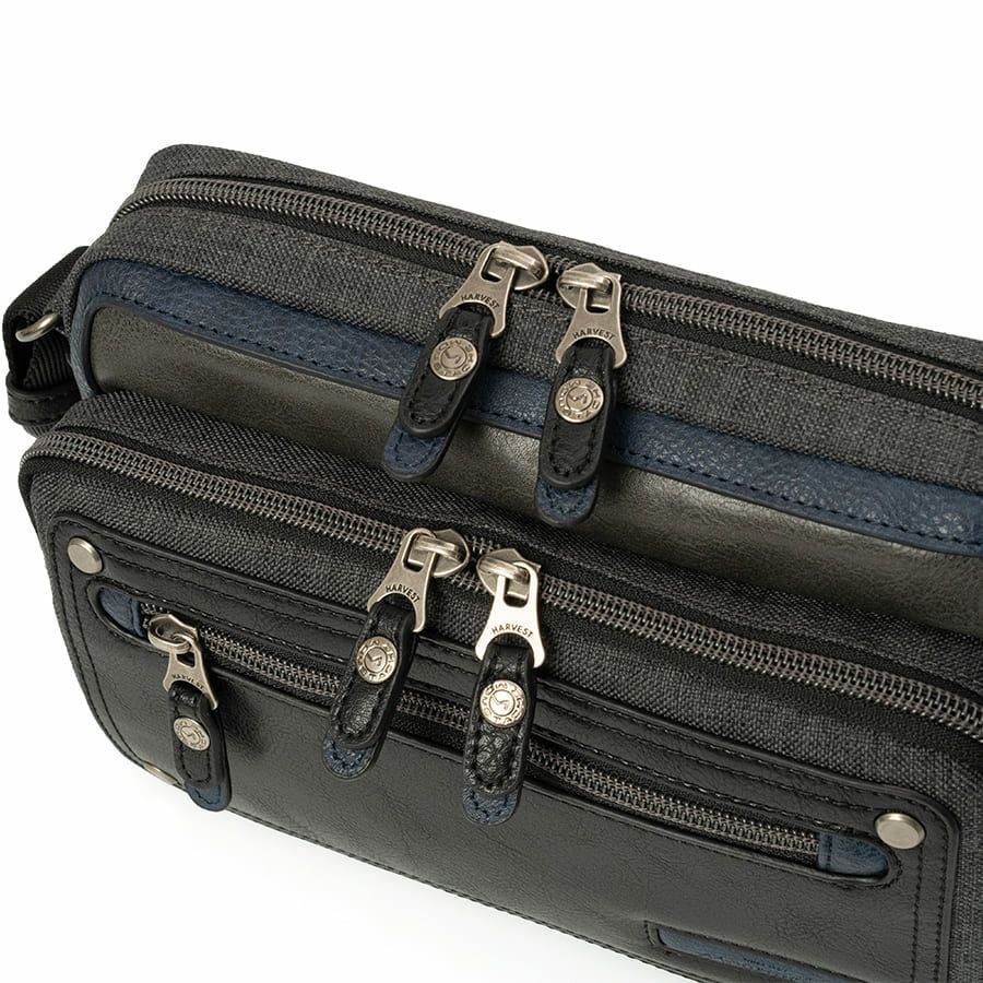 MOUSTACHE 横型ミニショルダーバッグ シュリンク合皮×マット合皮×杢調ポリ JEX-4332