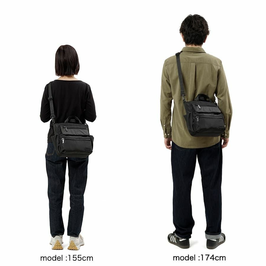 MOUSTACHE 2wayミニトートバッグ マットポリエステル×ラバー調合皮×イタリアンヌメ牛革 BNB-4443