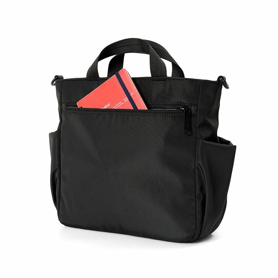 MOUSTACHE 2wayミニトートバッグ マットポリエステル×ラバー調合皮×イタリアンヌメ牛革 BNB-4443