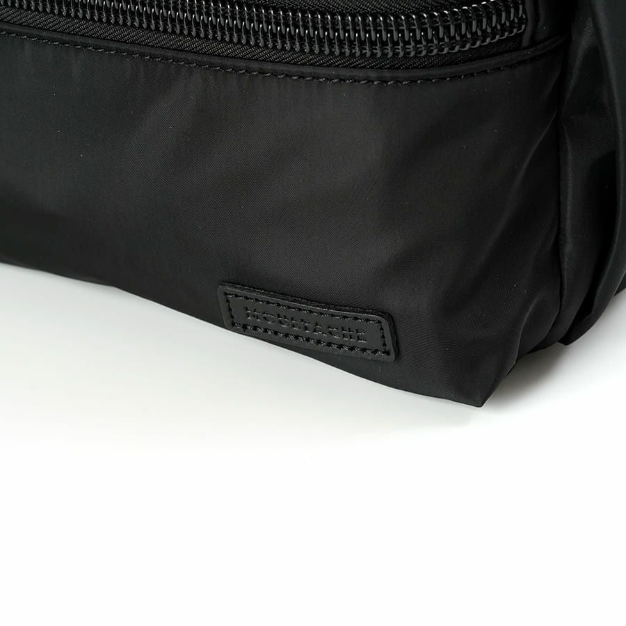 MOUSTACHE 2wayミニトートバッグ マットポリエステル×ラバー調合皮×イタリアンヌメ牛革 BNB-4443