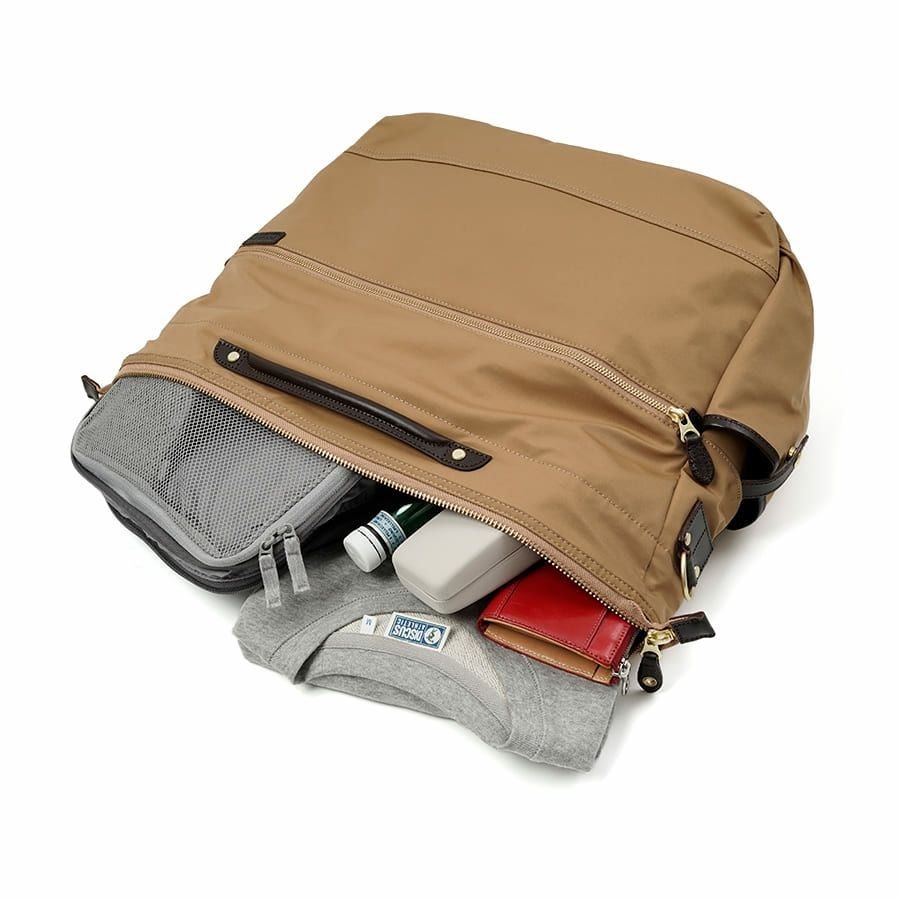 DOUBLES 2wayショルダーバッグ ナイロン×牛革 JPE-1852