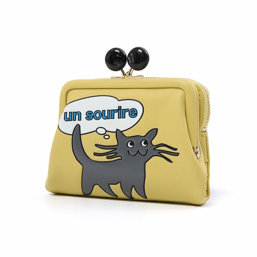 公式】 ESSENCE OF POISON がま口二つ折り財布 牛革 KIR-3321