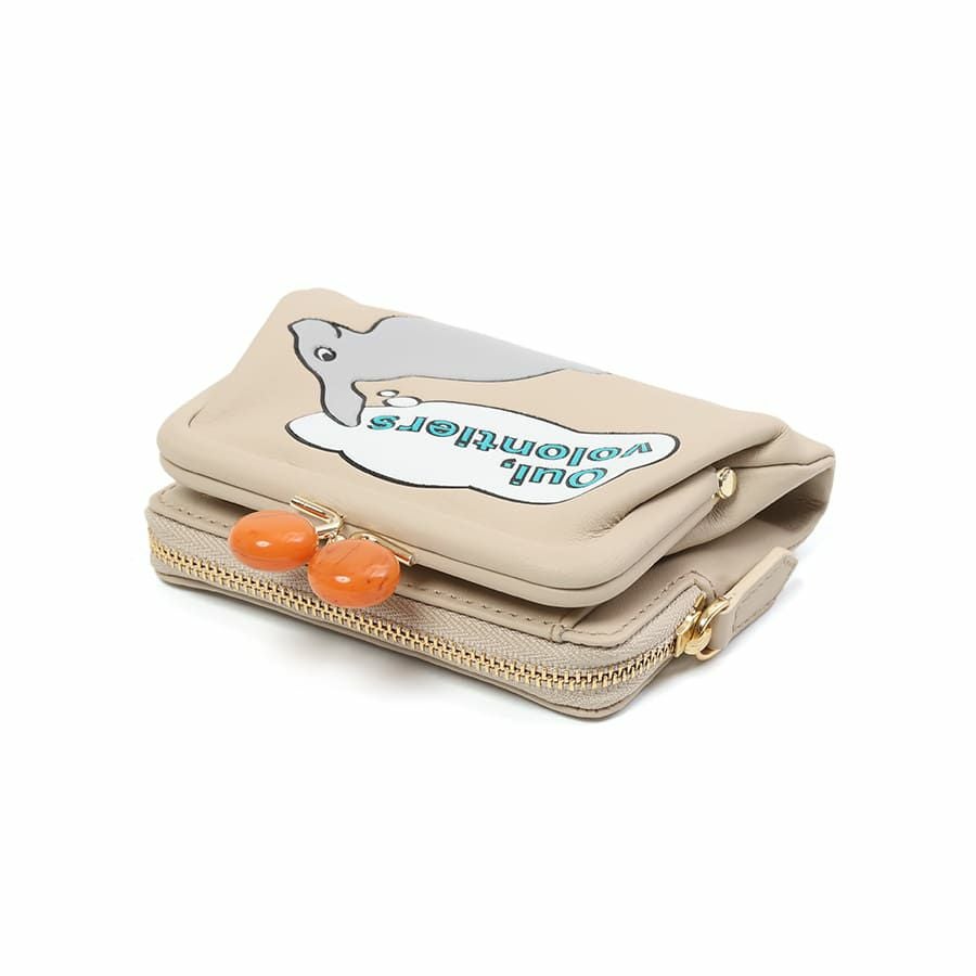 ESSENCE OF POISON がま口二つ折り財布 牛革 KIR-3321