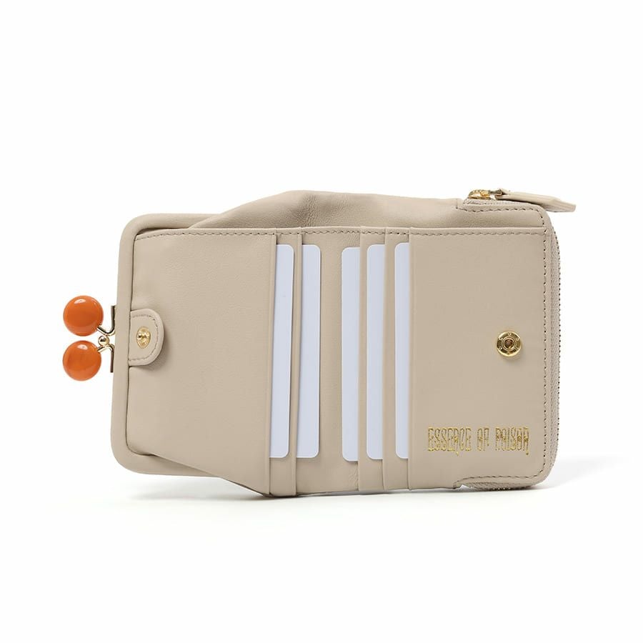 ESSENCE OF POISON がま口二つ折り財布 牛革 KIR-3321