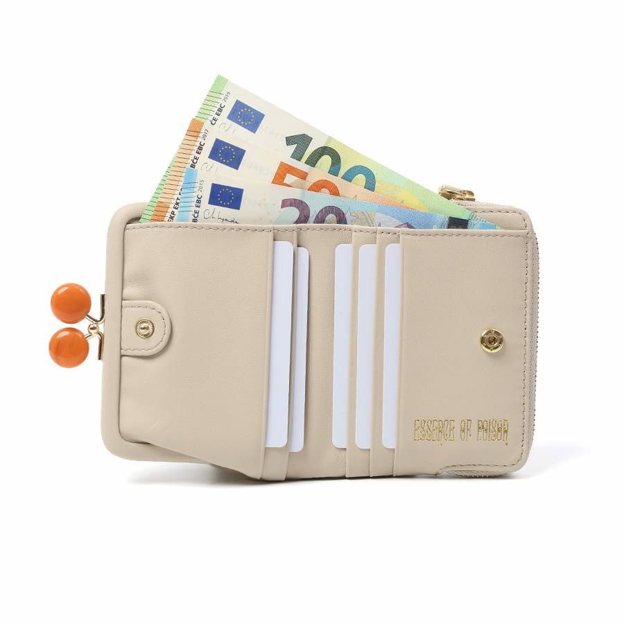 ESSENCE OF POISON がま口二つ折り財布 牛革 KIR-3321