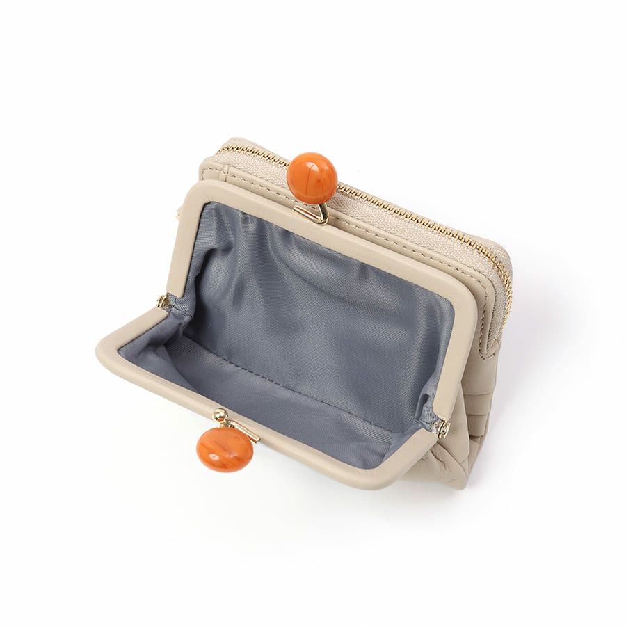 ESSENCE OF POISON がま口二つ折り財布 牛革 KIR-3321