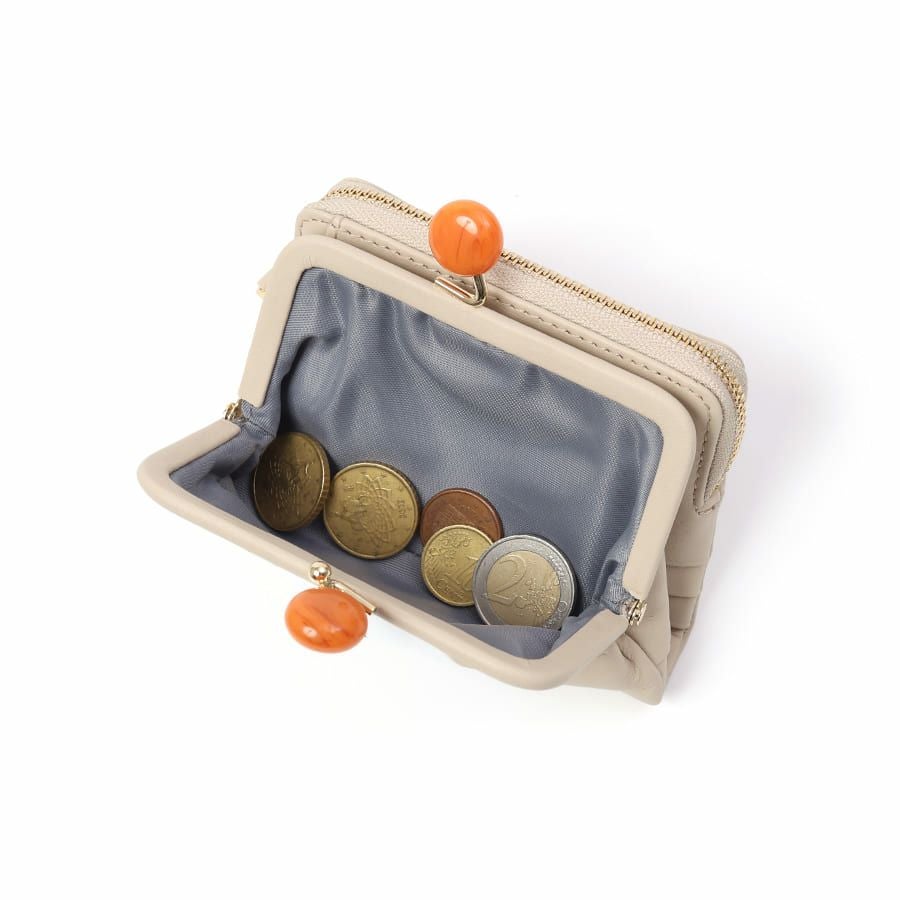 ESSENCE OF POISON がま口二つ折り財布 牛革 KIR-3321