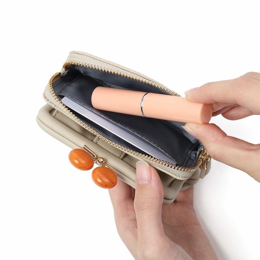 ESSENCE OF POISON がま口二つ折り財布 牛革 KIR-3321